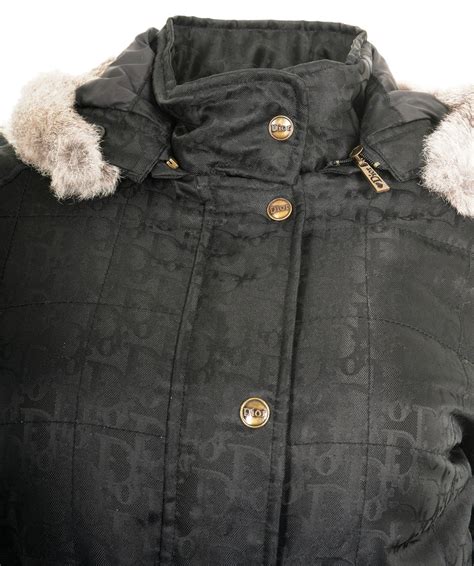 dior monogram puffer jacket black|christian Dior puffer jacket.